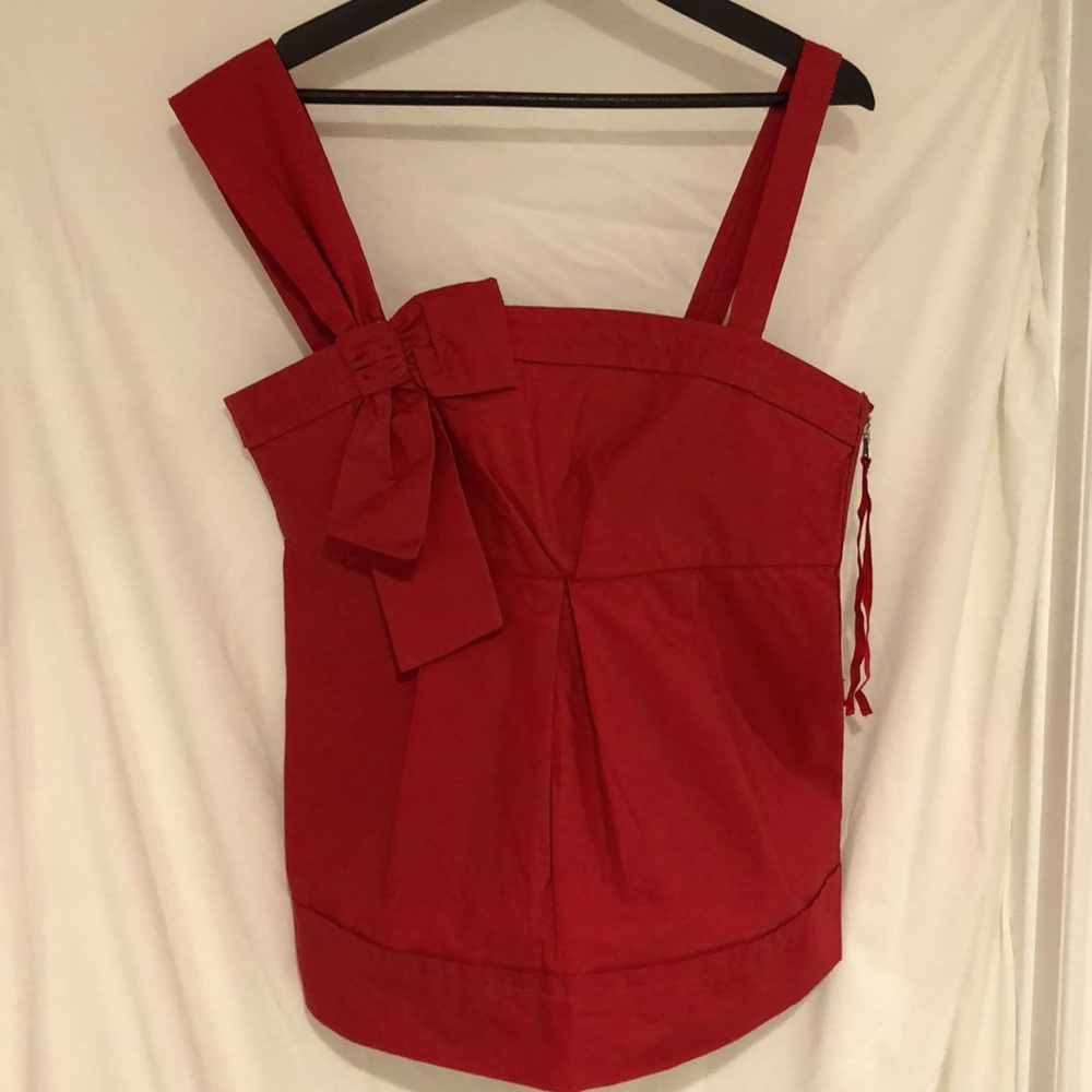 MARC BY MARC JACOBS, SZ 12, RED CAMI/SUMMER TOP, 100% COTTON, SLVLSS